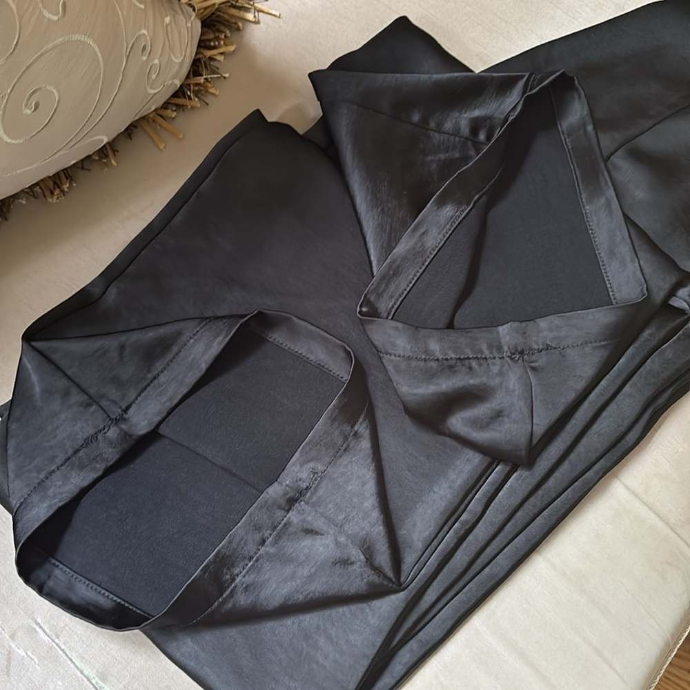 Nasty Gal satin the mood wide leg fool length trousers pants sz.4 (US0) - Picture 14 of 15